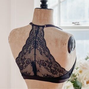 Touché Lingerie Black Lace Racerback Bralette size 34C